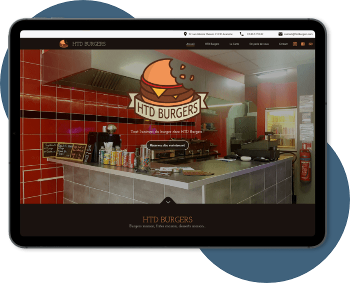 Site web HTD Burgers